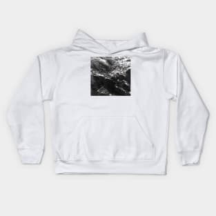 Black and white Rock formation Kids Hoodie